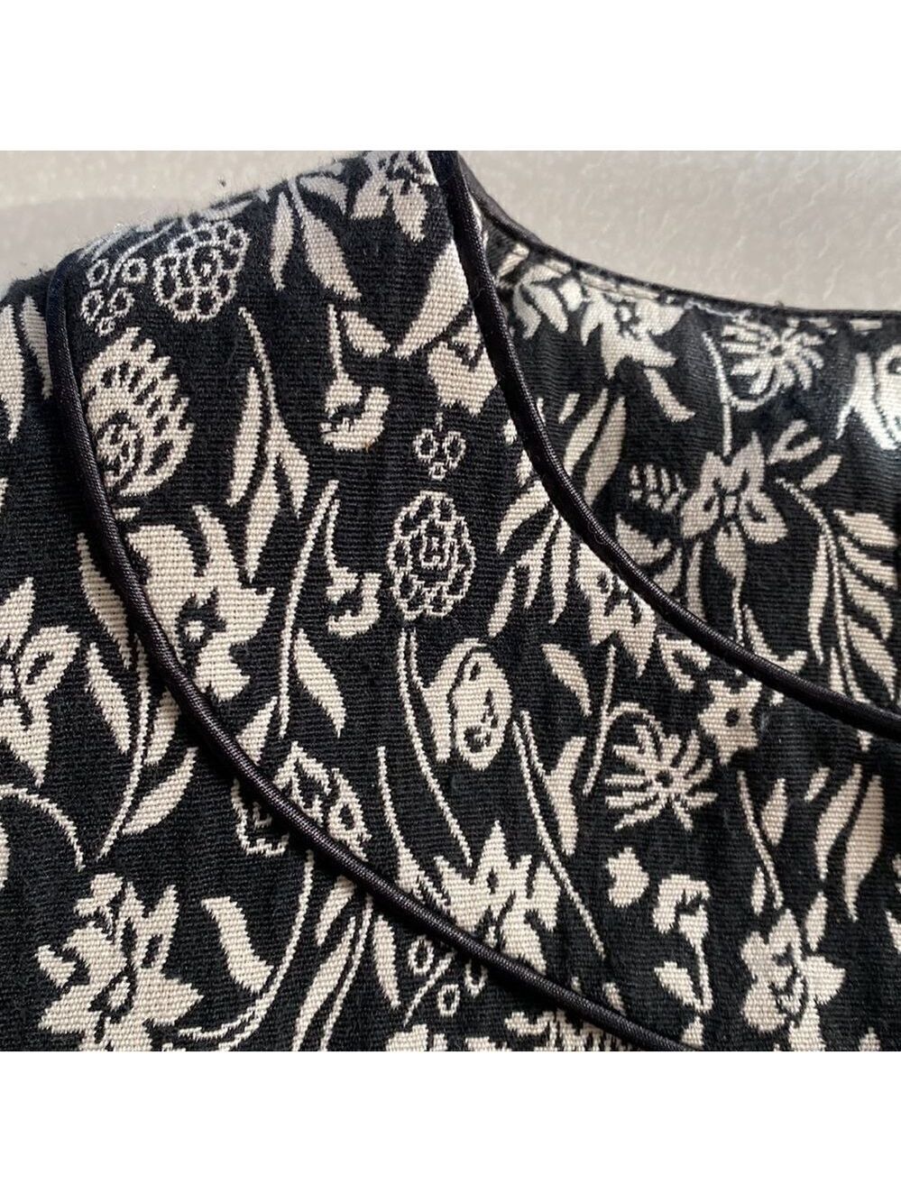 MARIO Serrani Italy Long Floral Print collarless Cardigan Size 8 - Picture 14 of 16